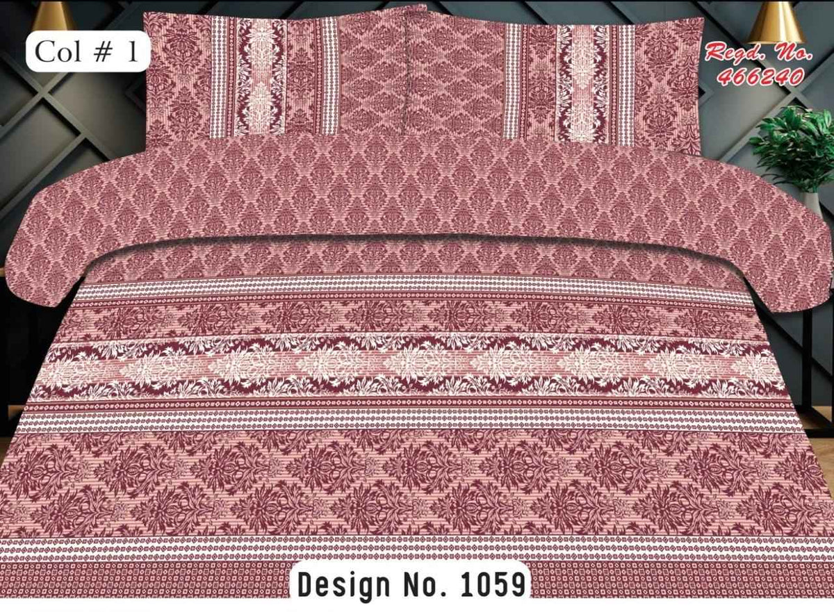 Fsb- Printed High Quality Flat Bedsheet Set