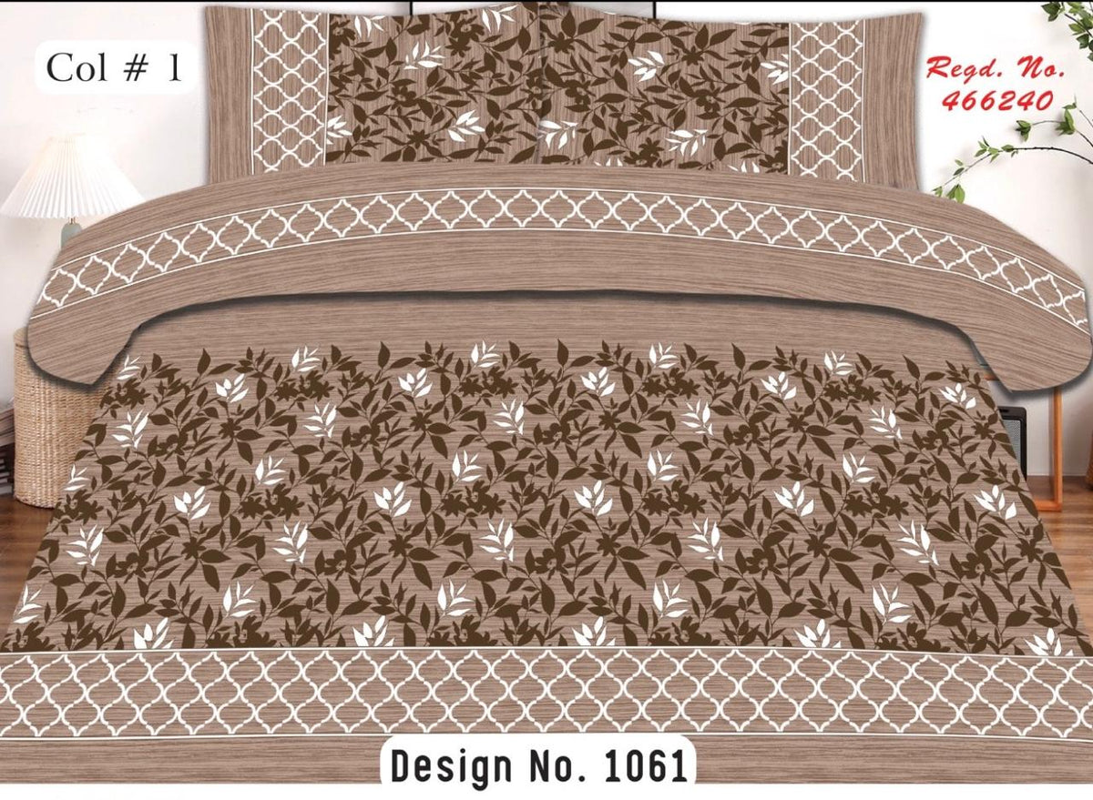 HUMA- Executive Cotton Printed Flat Bed Sheet Set - FSB Bedding