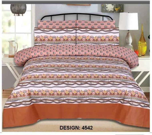 Printed Flat Bed Sheet Set_Damask - FSB Bedding