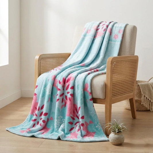Supremo King Size Flannel Blankets - Aqua - FSB Bedding