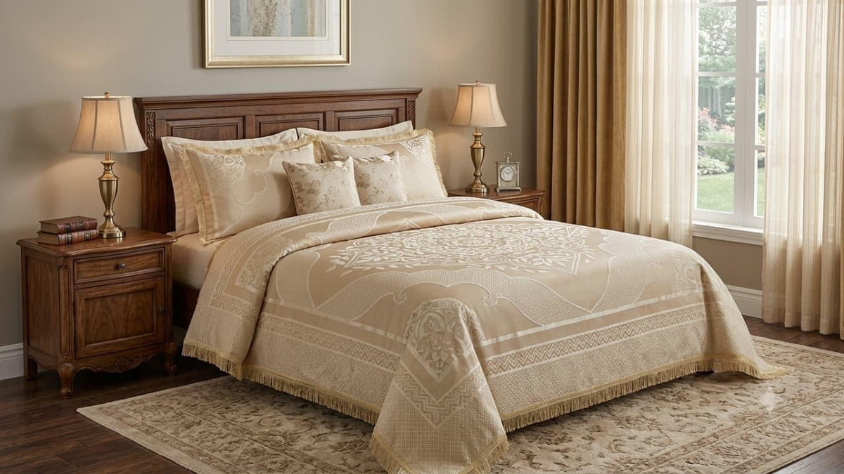 Turkish Velvet Palachi 4 Border Bedsheet Set-3 pcs