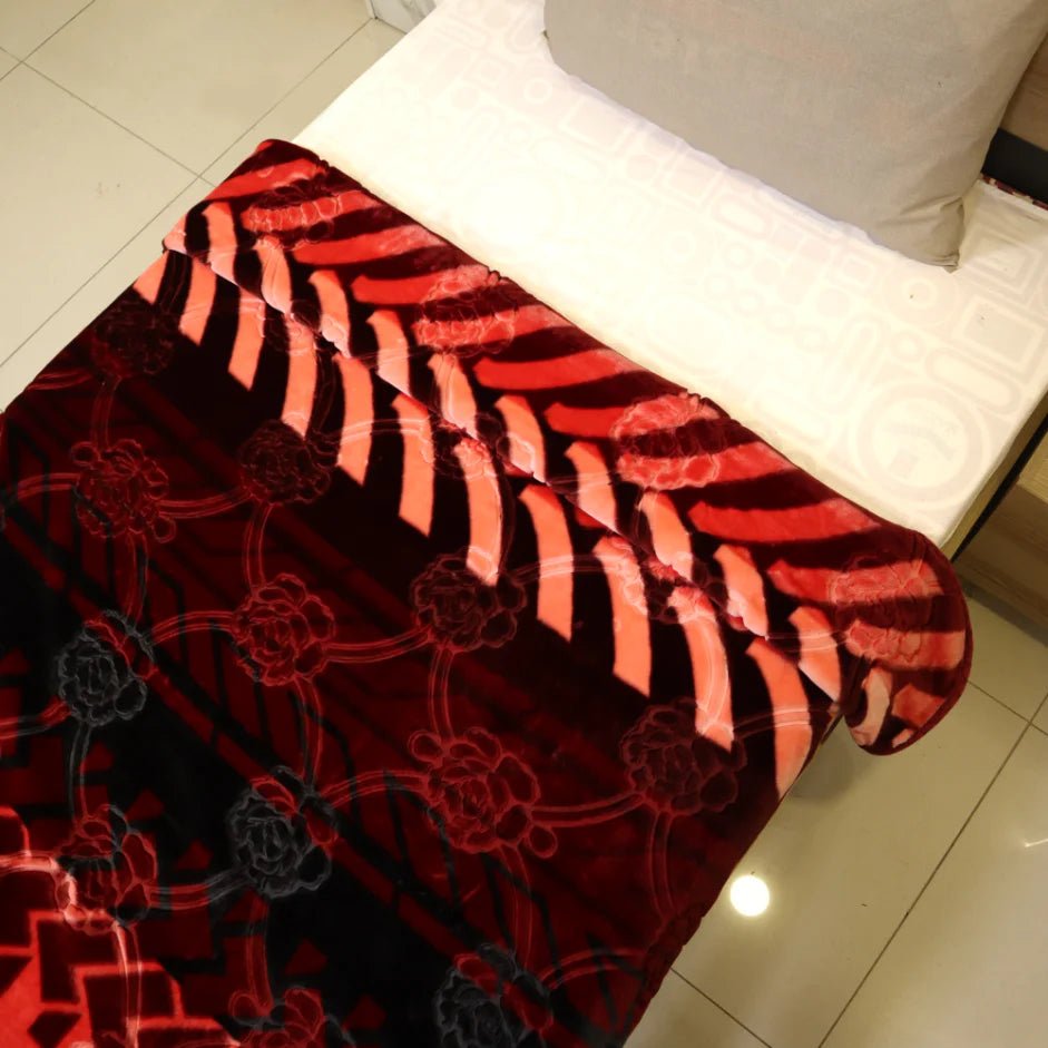 Harmony Single Bed Single Ply Blanket - Cherry Drape - FSB Bedding