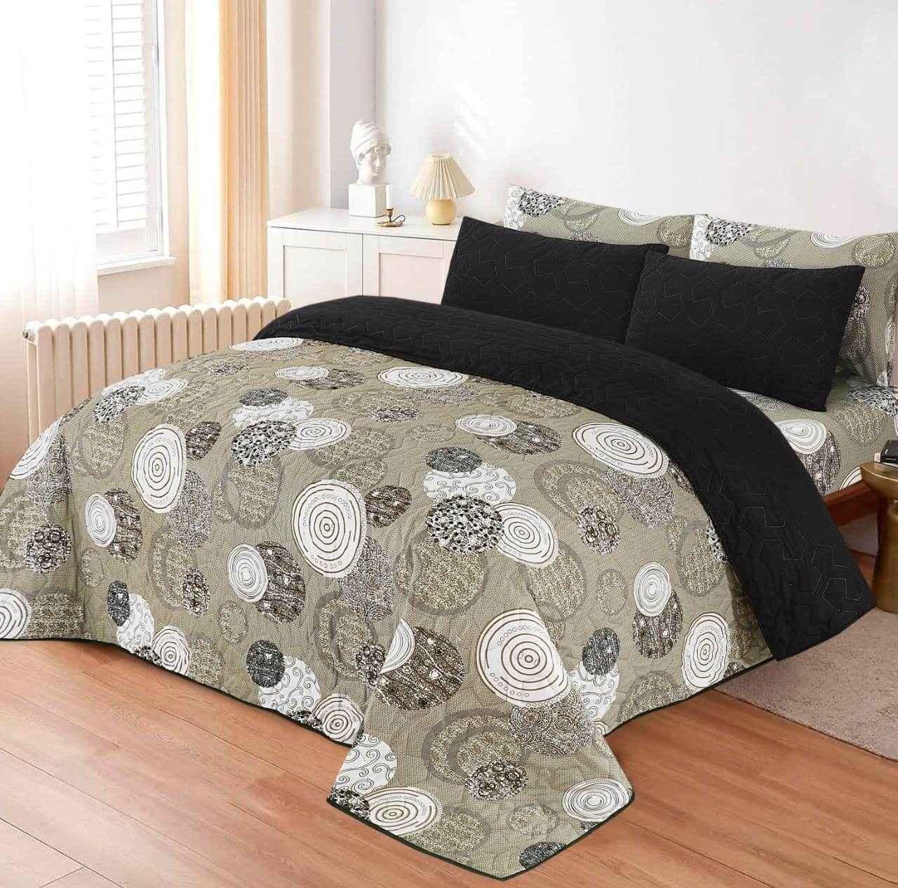 King Size 6 Pcs Printed Comforter Sets - FSB Bedding