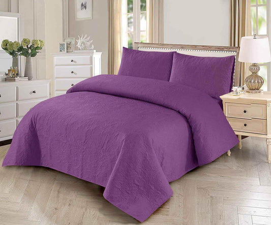 King Size Luxury Bedspread Set -3-Piece Elegant Bedroom Decor - FSB Bedding