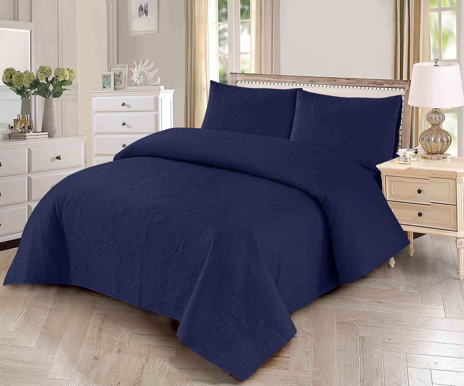 King Size Luxury Bedspread Set -3-Piece Elegant Bedroom Decor - FSB Bedding