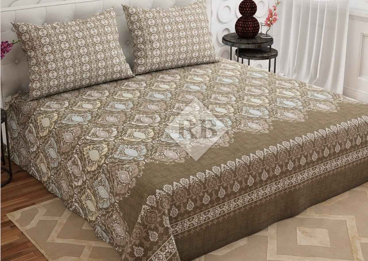 King Size Printed Flat Bedsheet Set - FSB Bedding