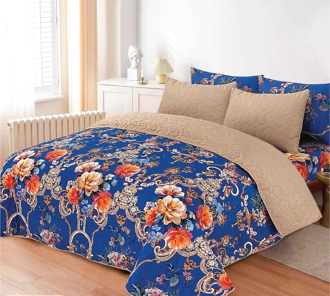 Printed Comforter Sets King Size 6 Pcs