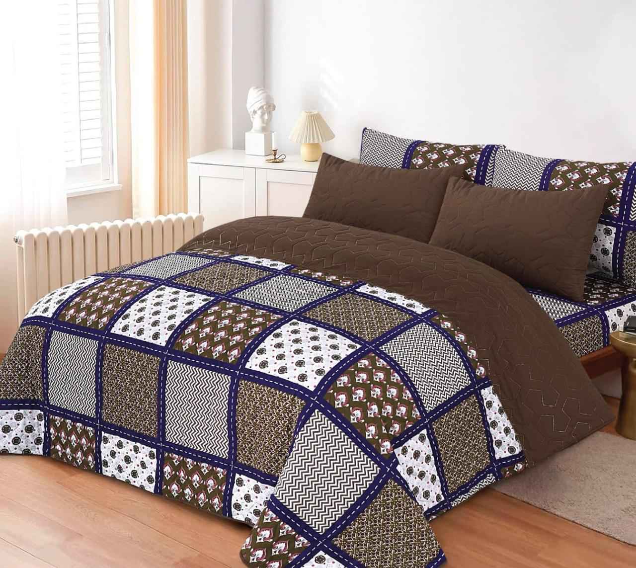 Printed Comforter Sets King Size 6 Pcs