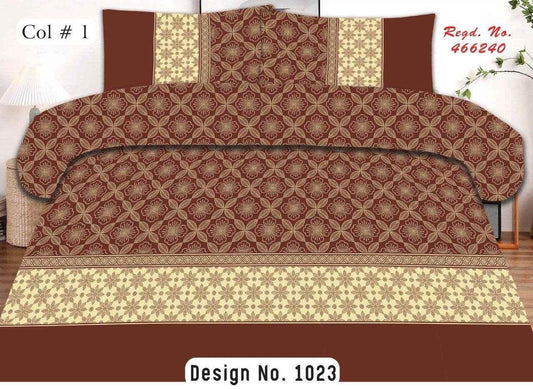 Printed Flat Bed Sheet Set. brown - FSB Bedding