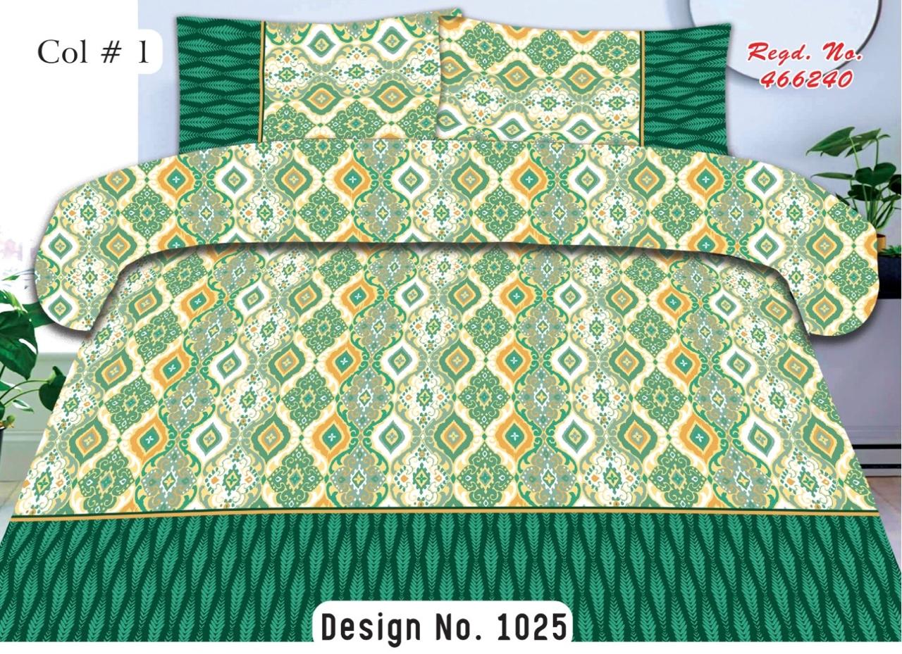 Printed Flat Bed Sheet With Pillow Cases. - FSB Bedding