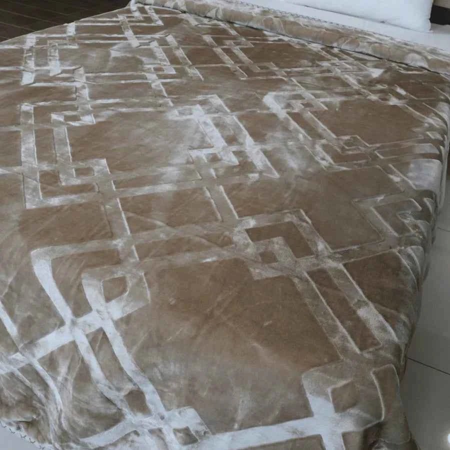 Super Sonic Cloudy Single Blanket Two Ply - Fawn - FSB Bedding