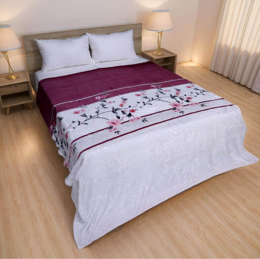 Supremo Flannel Double Blankets-Tyrian purple - FSB Bedding