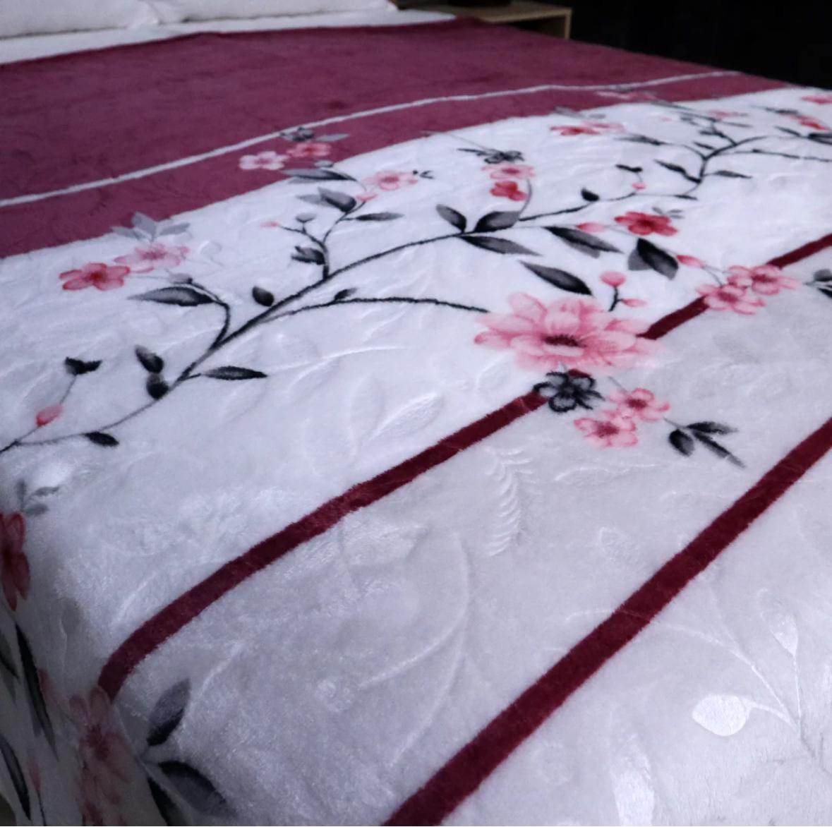 Supremo Flannel Double Blankets-Tyrian purple - FSB Bedding