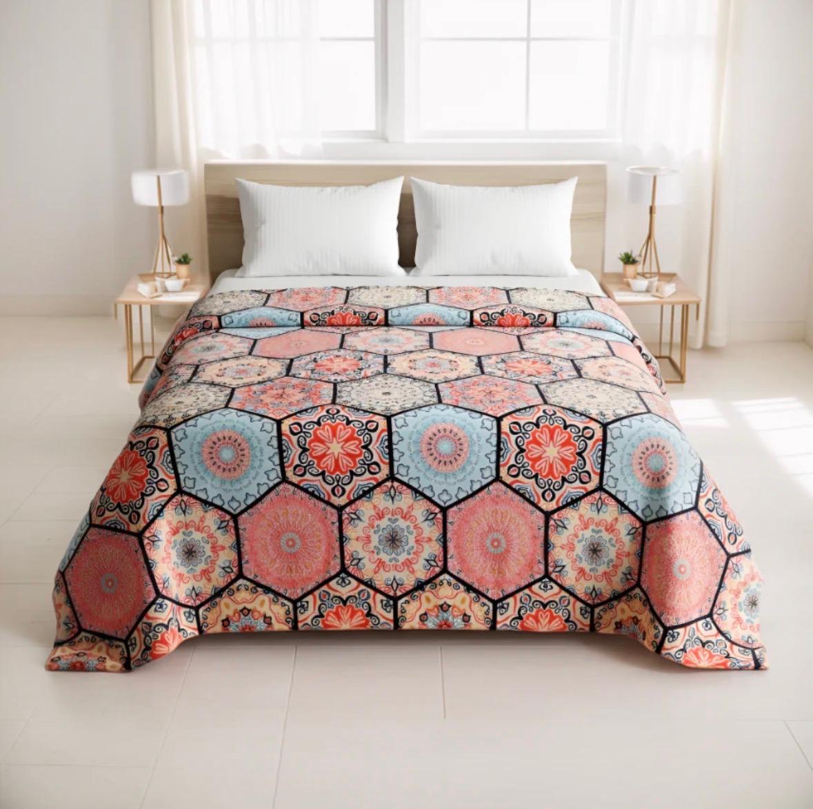 Supremo King Size Flannel Blanket - Mosaic - FSB Bedding