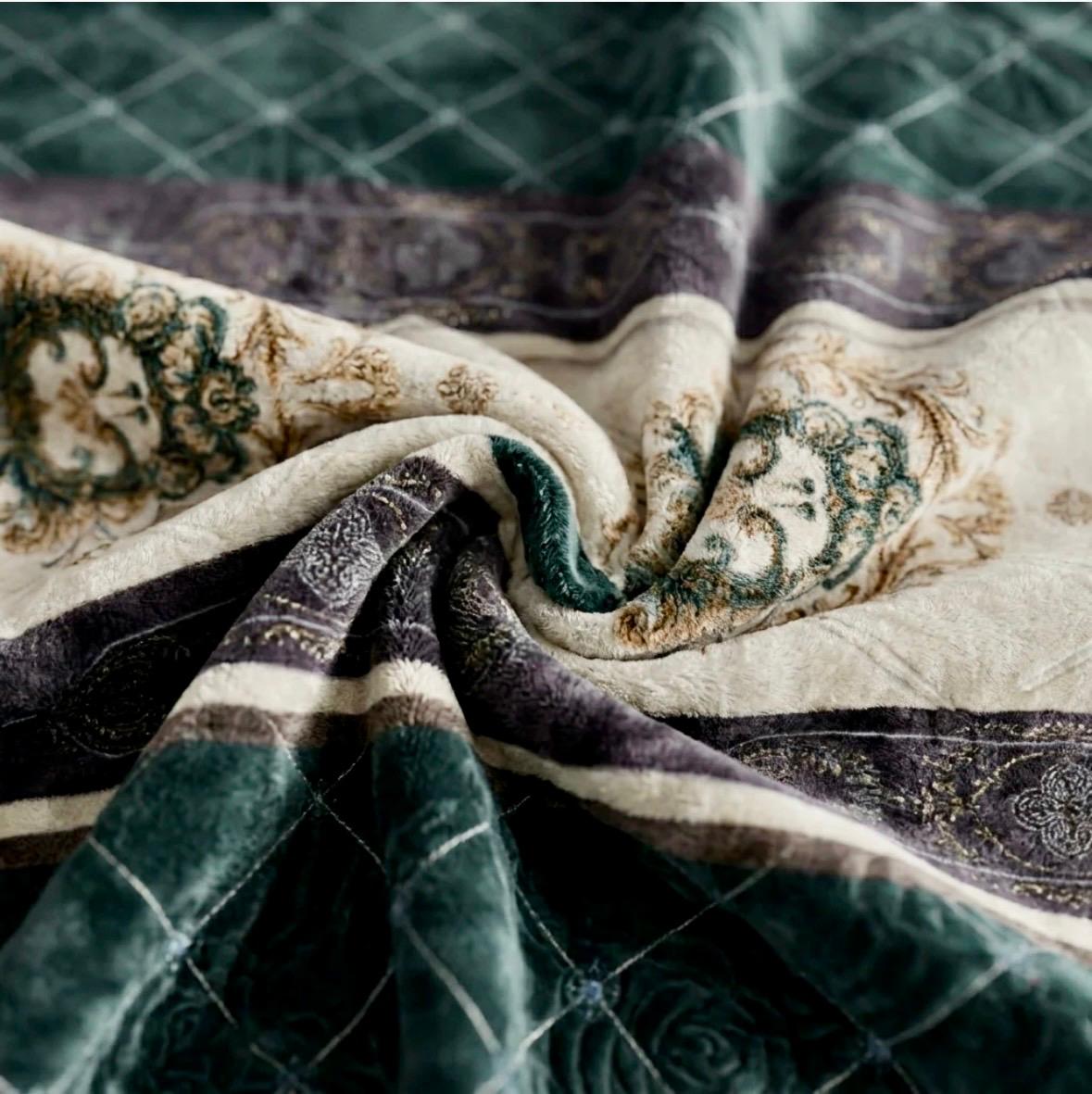 Supremo King Size Flannel Blanket - Pine - FSB Bedding
