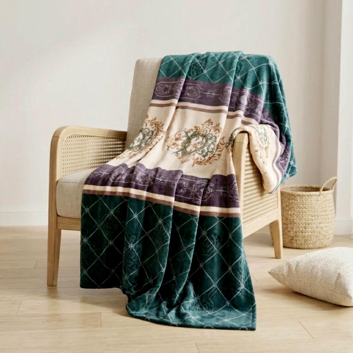 Supremo King Size Flannel Blanket - Pine - FSB Bedding