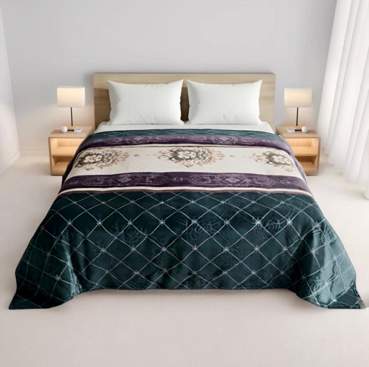 Supremo King Size Flannel Blanket - Pine - FSB Bedding