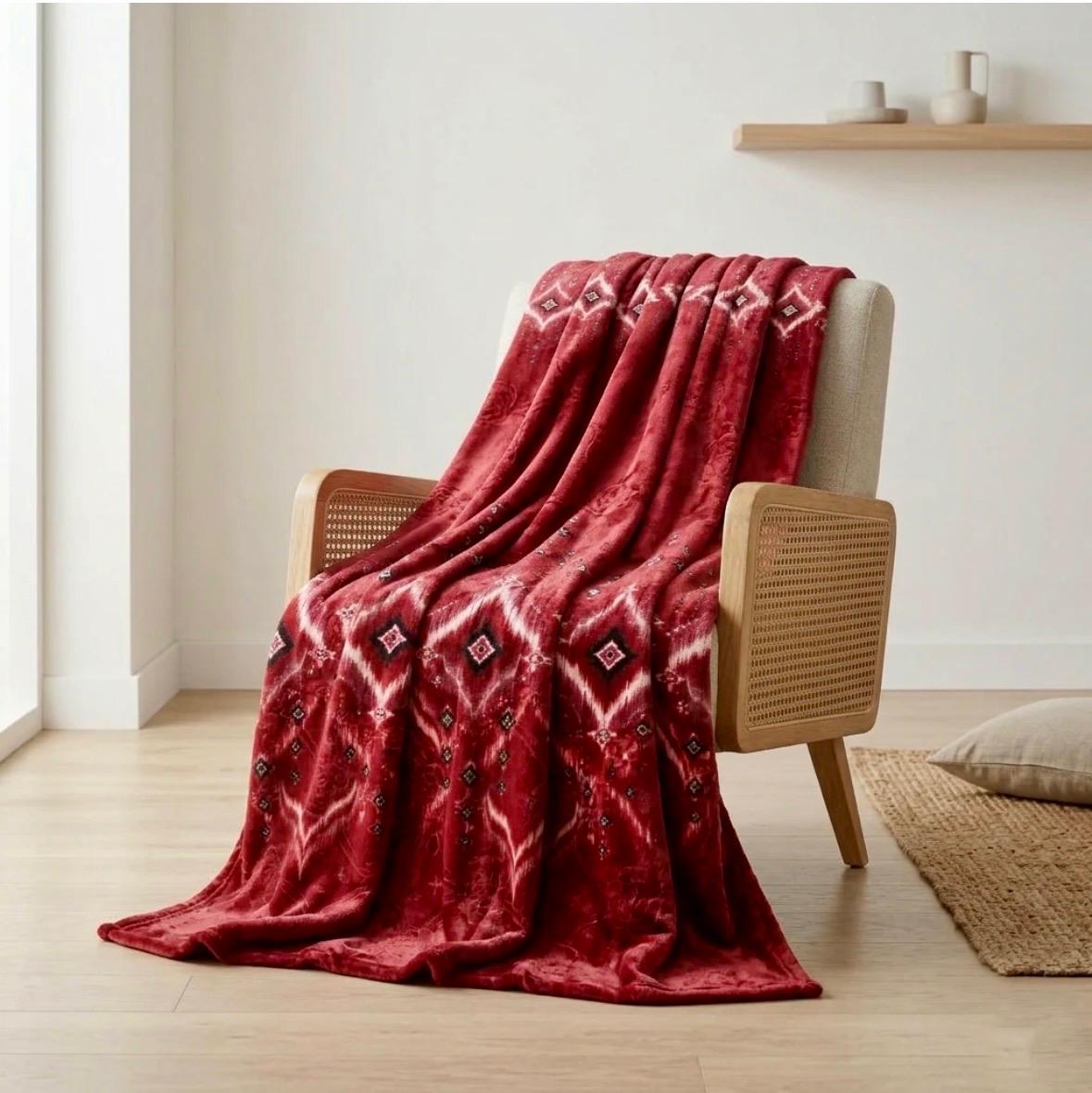 Supremo King Size Flannel Blanket - Redwood - FSB Bedding