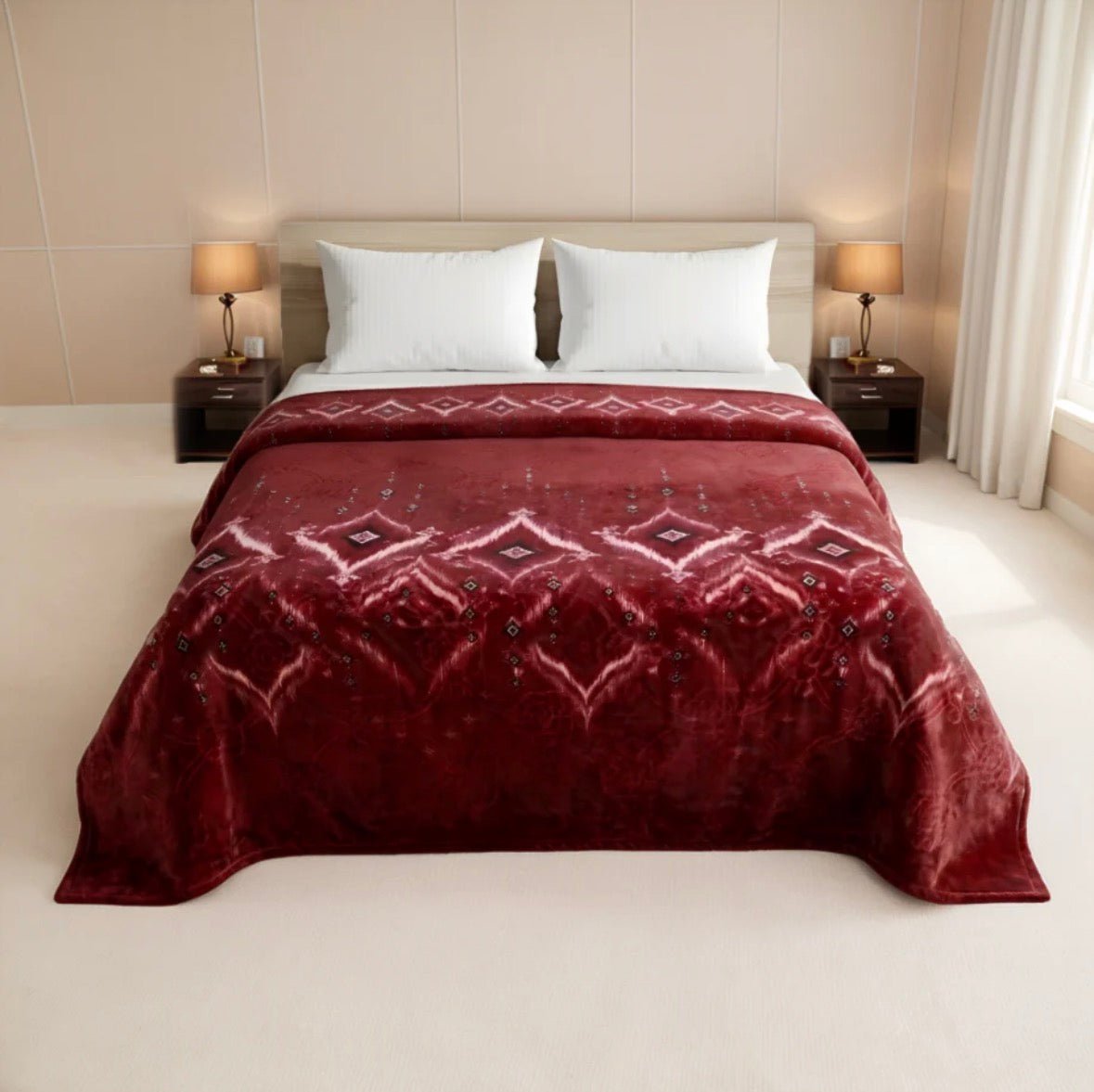 Supremo King Size Flannel Blanket - Redwood - FSB Bedding