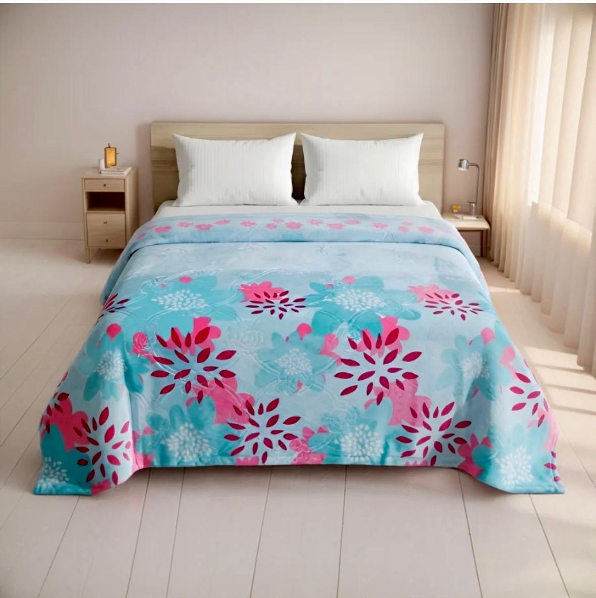 Supremo King Size Flannel Blankets - Aqua - FSB Bedding