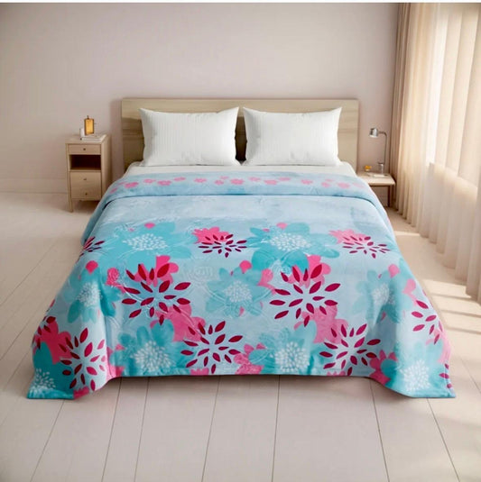 Supremo King Size Flannel Blankets - Aqua - FSB Bedding