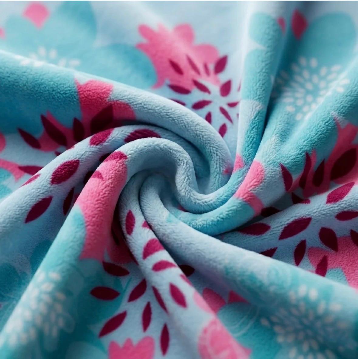 Supremo King Size Flannel Blankets - Aqua - FSB Bedding