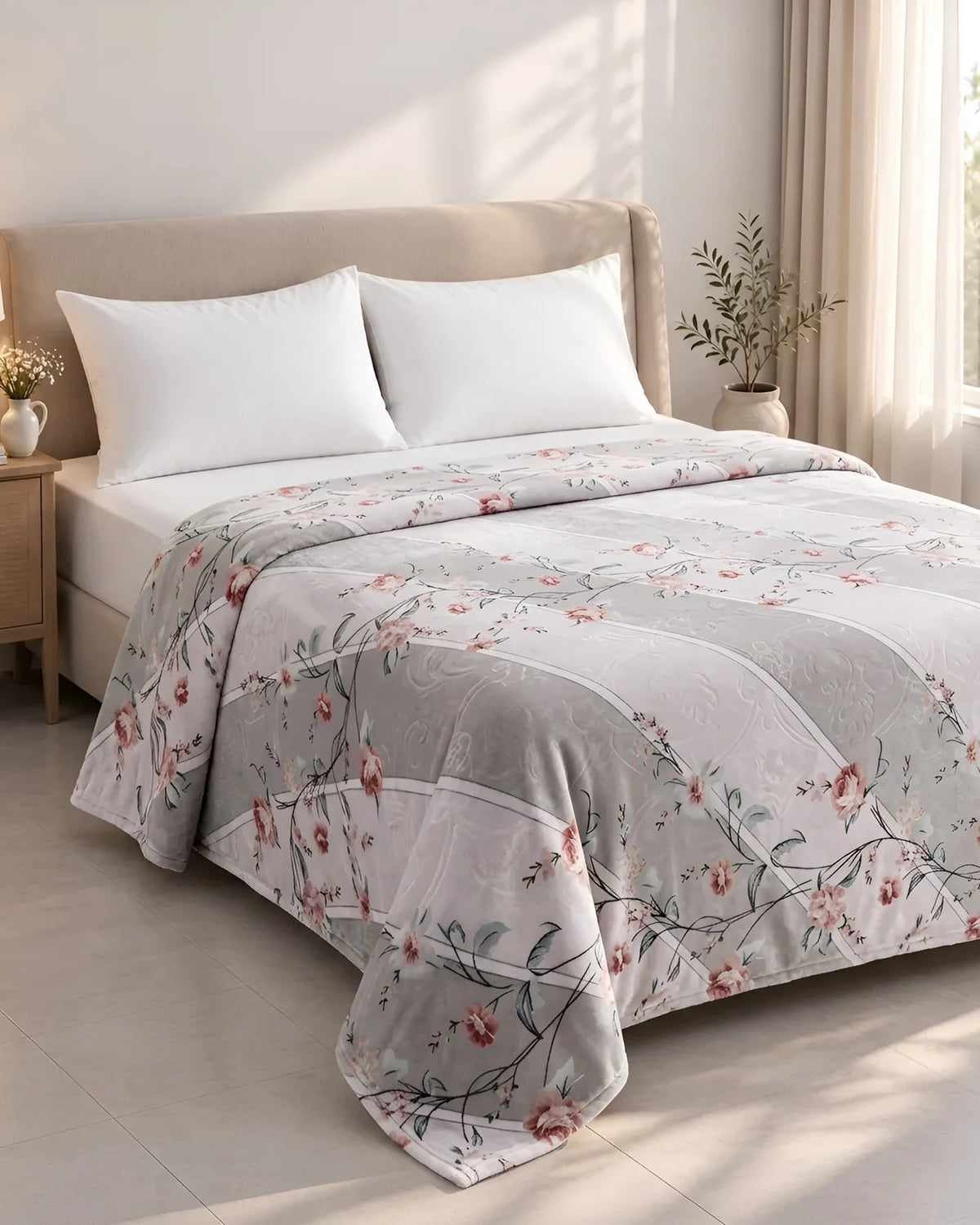 Supremo Premium Flannel Double Blanket – 200x240 cm - Camille - FSB Bedding