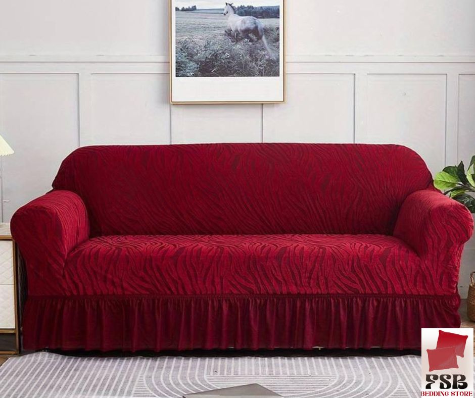 Zebra Velvet Pattern Turkish Style Sofa Cover 5 and 7 Seaters Available - FSB Bedding