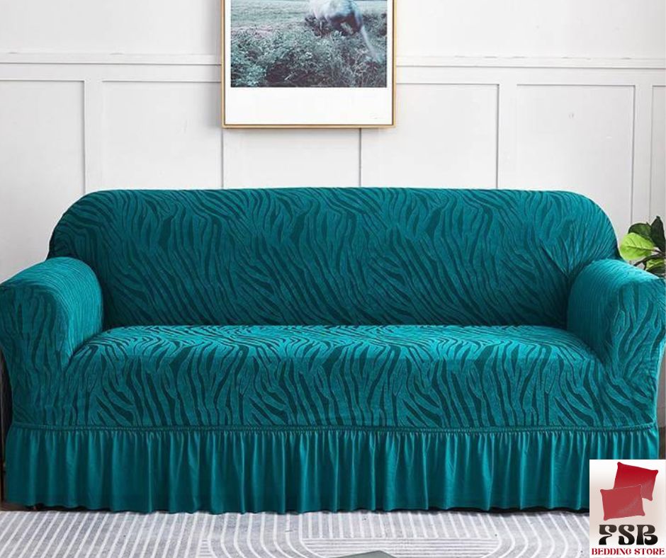 Zebra Velvet Pattern Turkish Style Sofa Cover 5 and 7 Seaters Available - FSB Bedding